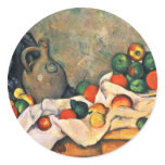 Still Drapery Jug And Fruit Bowl By Paul Cézanne stickers