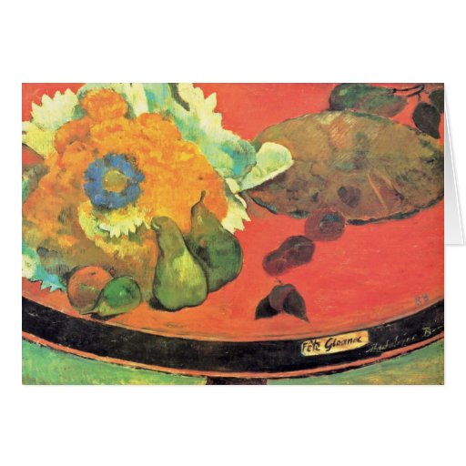 Still Life "Ã La Fête Gloanec" "" By Gauguin Paul Greeting Cards