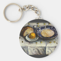 Still Life at breakfast table by Modersohn-Becker Keychains