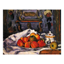 Still Life Bowl With Apples By Paul Cézanne Invitations
