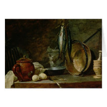 Still life: Fast Day Menu, 1731 Greeting Cards