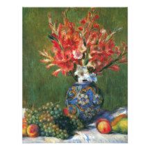 Still Life Flowers Fruit by Renoir, Impressionism Personalized Invites