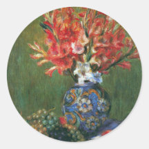 Still Life Flowers Fruit by Renoir, Impressionism Stickers