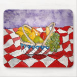 still life fruit basket art watercolor mousepad