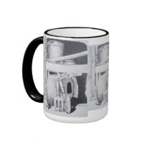 Still life garden drawing monochrome art mug