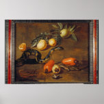 Still Life of Fruits from Surinam and Reptiles Poster