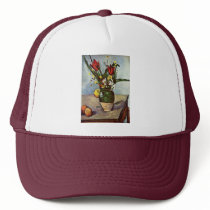 Still Life Of Tulips And Apples By Paul Cézanne Hats