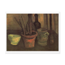Still Life, Paintbrushes in Pot, Vincent Van Gogh Post Card