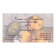 Still Life, Quince, Apples, Pears by Paul Cézanne Business Card Template