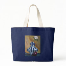 Still Life Vase and Rose Canvas Bag