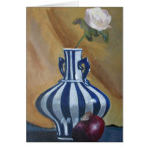 Still Life Vase and Rose Cards