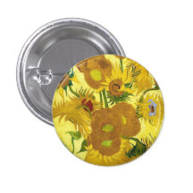 Still Life - Vase with Fifteen Sunflowers van gogh Pin