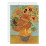 Still life - Vase with twelve Sunflowers, van Gogh invitations
