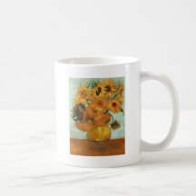 Still life - Vase with twelve Sunflowers, Vincent Coffee Mugs