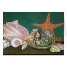 "Still Life With A Mermaid" Greeting Card