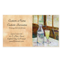 Still Life with Absinthe Vincent van Gogh paint Business Card Templates