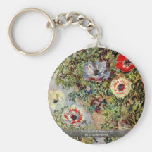 Still Life With Anemones By Claude Monet Key Chains