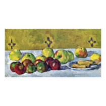 Still Life With Apples And Biscuits Customized Photo Card
