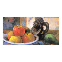 Still Life With Apples, Pears And Krug By Gauguin Picture Card