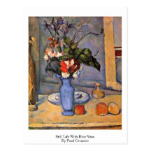 Still Life With Blue Vase By Paul Cezanne Post Cards