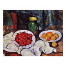 Still Life With Cherries And Peaches By Paul Cézan Personalized Announcements