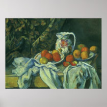 Still Life with Curtain and Pitcher by Cezanne