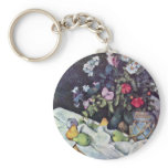 Still Life With Flowers And Fruits By Paul Cézanne keychains