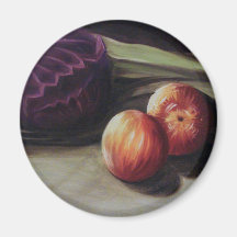 Still Life with Fruit and Veg Fridge Magnets