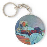 Still Life With Fruit Basket And Knife By Gauguin Key Chains