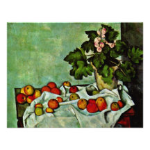 Still Life With Fruit Geraniums Stock Custom Announcement