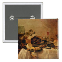 Still Life with Fruit Pie, 1635 Pinback Button