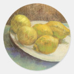 Still Life with Lemons on Plate; Vincent van Gogh Round Sticker