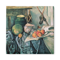 Still Life with Pitcher and Aubergines Magnets