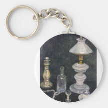 Still life with White Lamp by Modersohn Key Chain