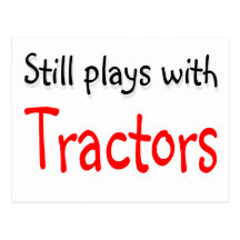 Still plays with Tractors Post Card
