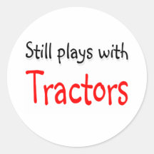 Still plays with Tractors Sticker