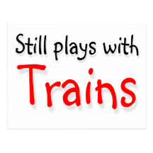 Still plays with trains post cards