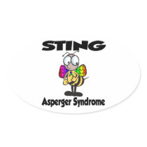 STING Asperger Syndrome Sticker