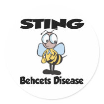STING Behcets Disease Round Sticker