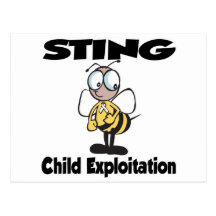 STING Child Exploitation Post Card