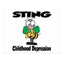 STING Childhood Depression Postcard