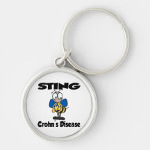 STING Crohns Disease (blue) Keychain