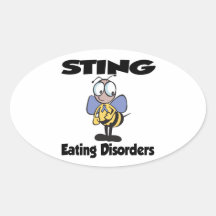 STING Eating Disorders Oval Stickers
