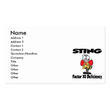 STING Factor XI Deficiency Business Card