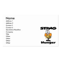 STING Hunger Business Card Template