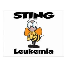 STING Leukaemia (orange) Postcard