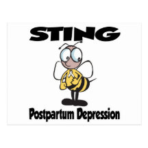 STING Postpartum Depression Postcards