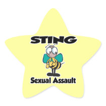 STING Sexual Assault Star Stickers