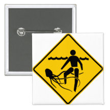 Stinging Marine Life Warning Sign, Australia Pins