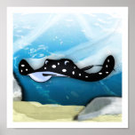Stingray Swoosh Painting posters